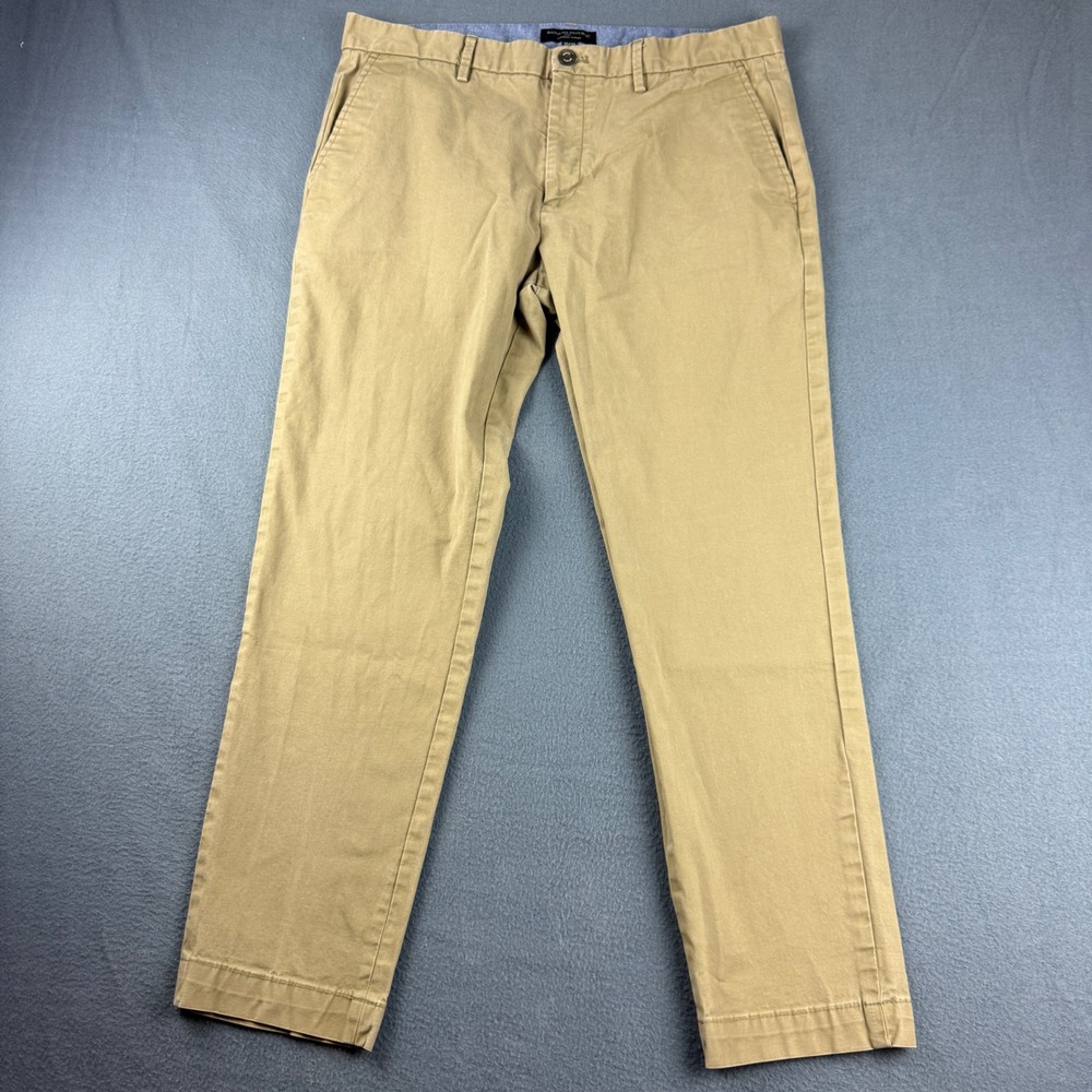 Banana Republic Mason Pants Men's 35x30 (Fits 36x29) Beige Chino Stretch Cotton
